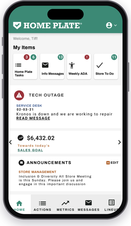 New store app with a bottom navigation bar