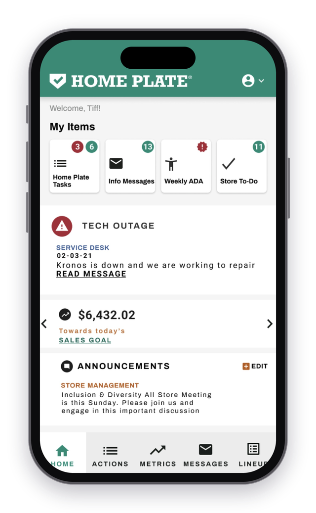 New app homepage with a bottom navigation bar